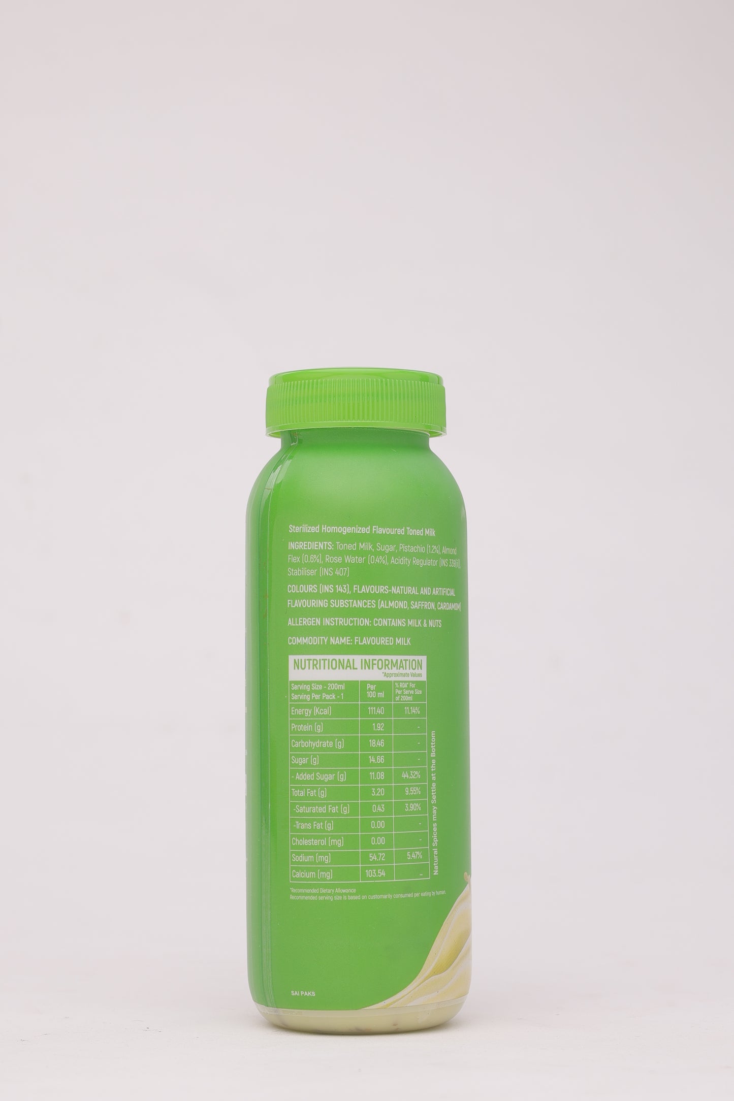 Guruji Kesar Pista Dry Fruit Milk Shake – 200 ML