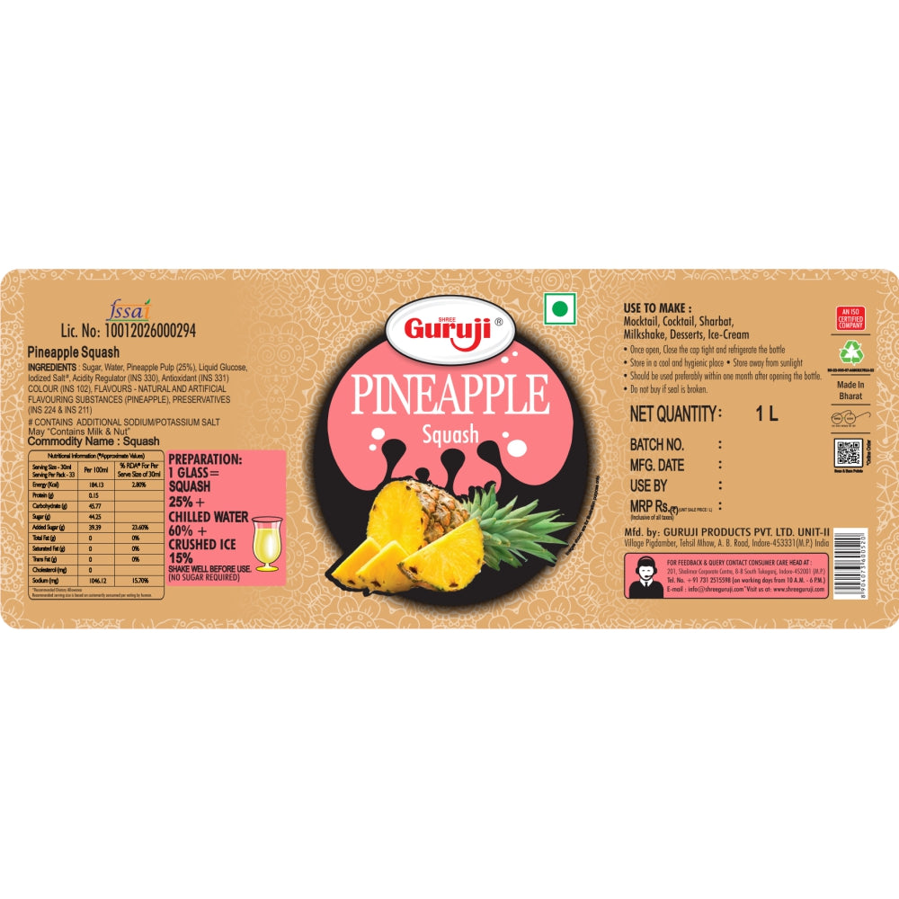 Shree Guruji Product - Pineapple Squash