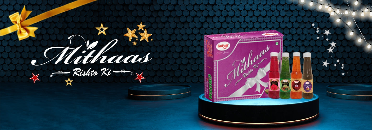 Mithaas - a pack of 4 bottles of your favorite brand Shree Guruji. Make a combo of any of the quality products