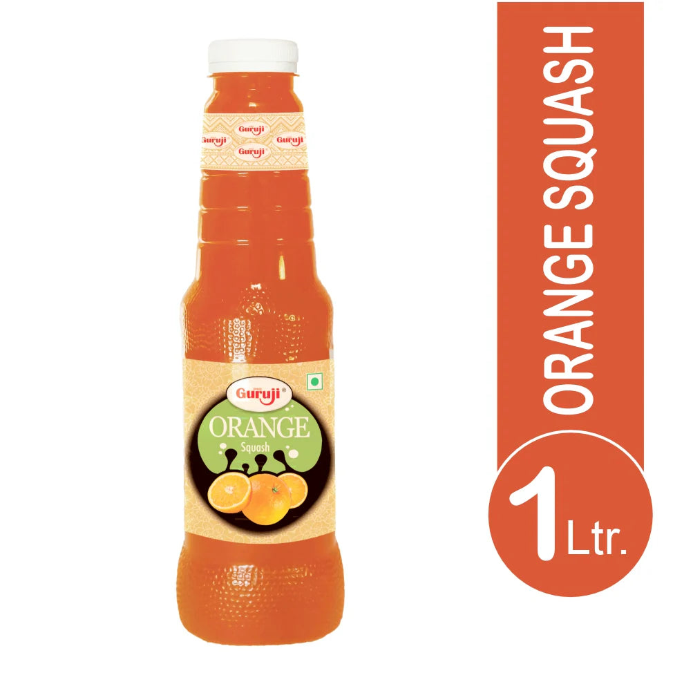 Guruji Classic Summer Delight | Pack of 4 (1L Each) | Chandan, Rose, Khus & Orange Squash