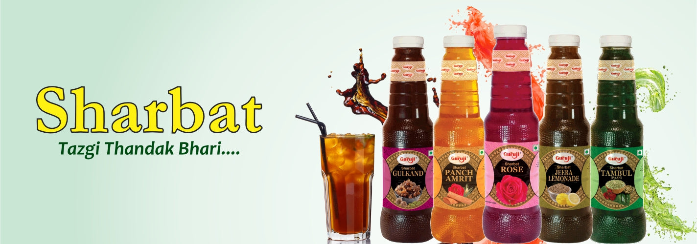 Shree Guruji's most popular summer drinks/sharbats to rescue you from summer heat and helps to refresh you