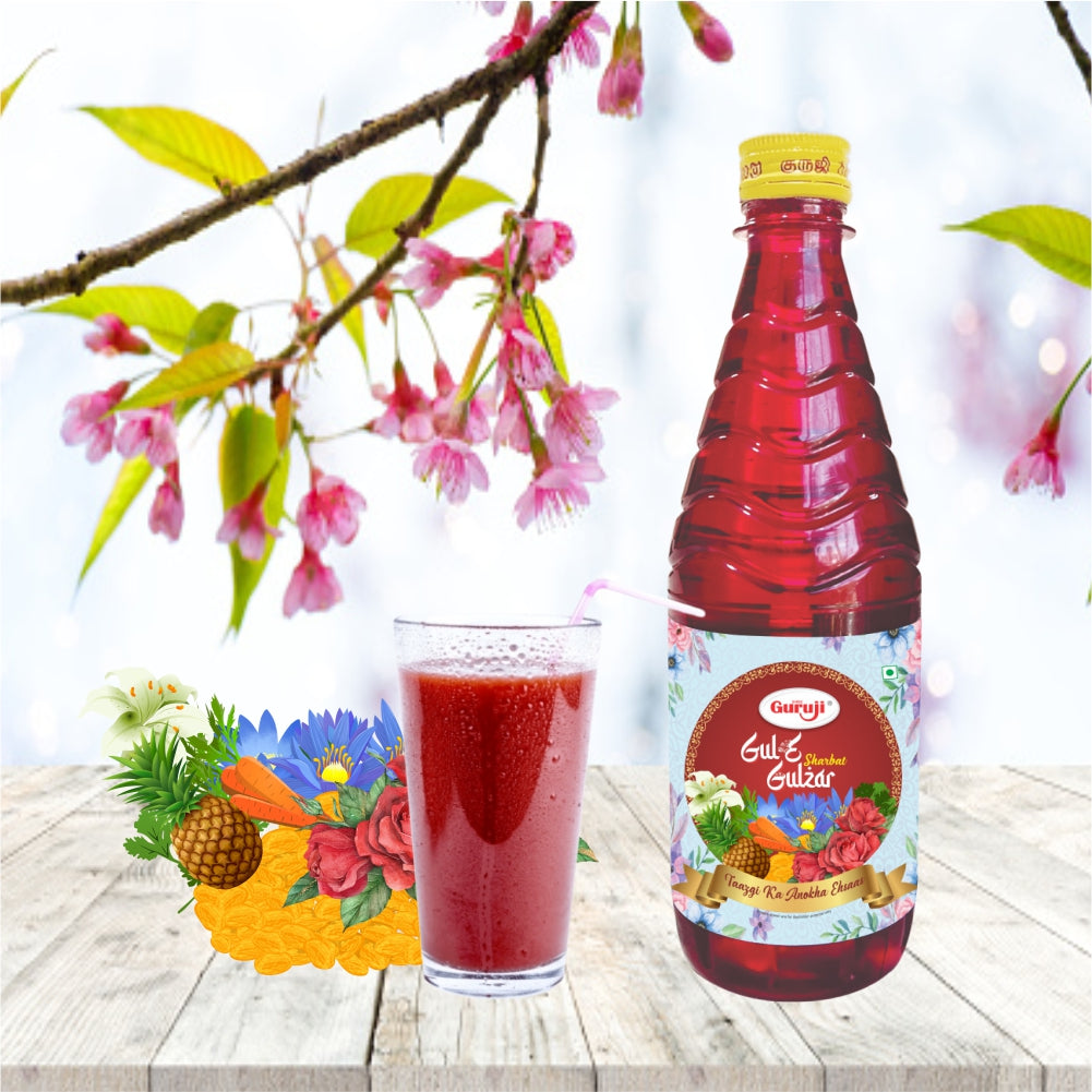 Shree Guruji - Gul-E-Gulzar - Exquisite Rose Drink Syrup – Guruji Products